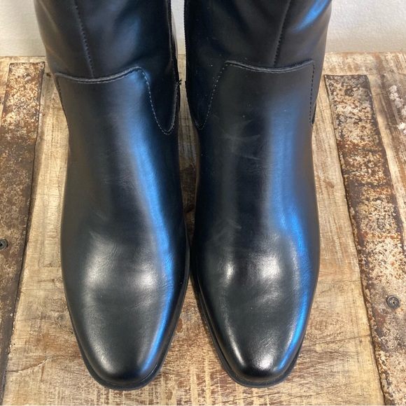 Frye and Co Black Faux Leather Boots Sheldon Size 7 - Picture 6 of 12